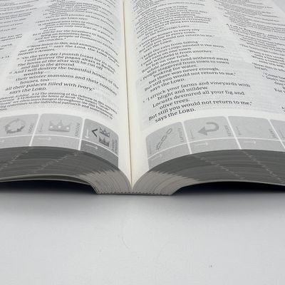 Leather PU Cover Custom Bible Printing With Gilding Book Block